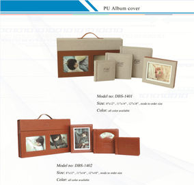 Китай Подгонянная кожаная предусматрива альбома с крышками альбома чемодана/PU поставщик