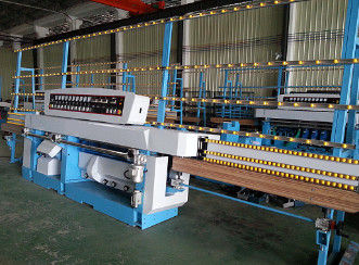 Китай Кромкозагибочная машина митры стеклянная стеклянная с воздухом полируя/электрическим системой подъема рельса поставщик
